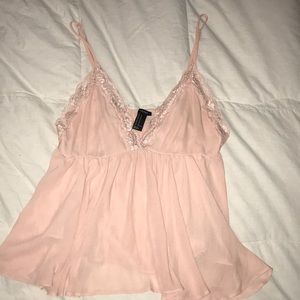 Pink flowy top